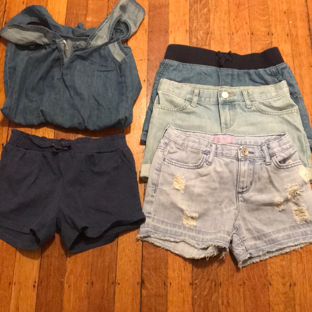 Girls 6-8 denim shorts and jumper
